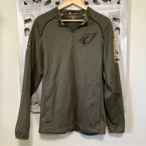 NWOT Nike NFL Salute To Service Arizona Cardinals Army Green 3/4 Zip Jacket